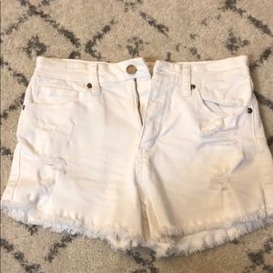 White Jean Shorts